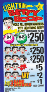 1 Bag of Snack Pack $100 Bingo Pull Tabs Game Seal Card